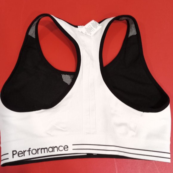 NWOT Calvin Klein performance black & white sport bra size M - Picture 4 of 6